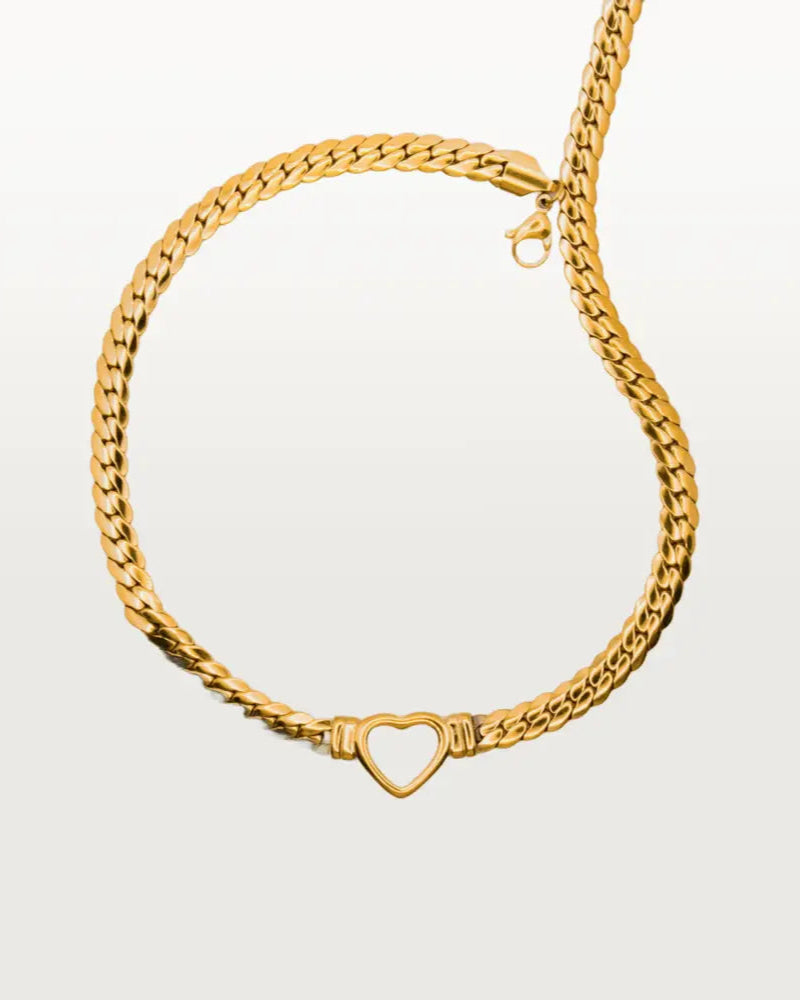 [Golden dew] 韓国☆18K Gold☆Glittering Love 1C Necklace Golden dew] 韓国☆18K Gold☆Glittering Love 1C Necklace